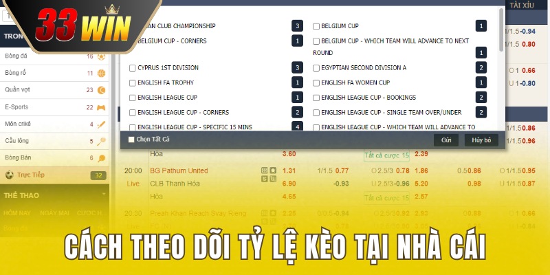Tỷ Lệ Kèo Nhà Cái Đa Dạng Nhiều Hình Thức Cược Thú Vị 4 Cách theo dõi tỷ lệ kèo đơn giản tại nhà cái